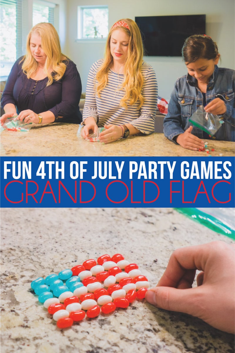 4th of July party games with a flag