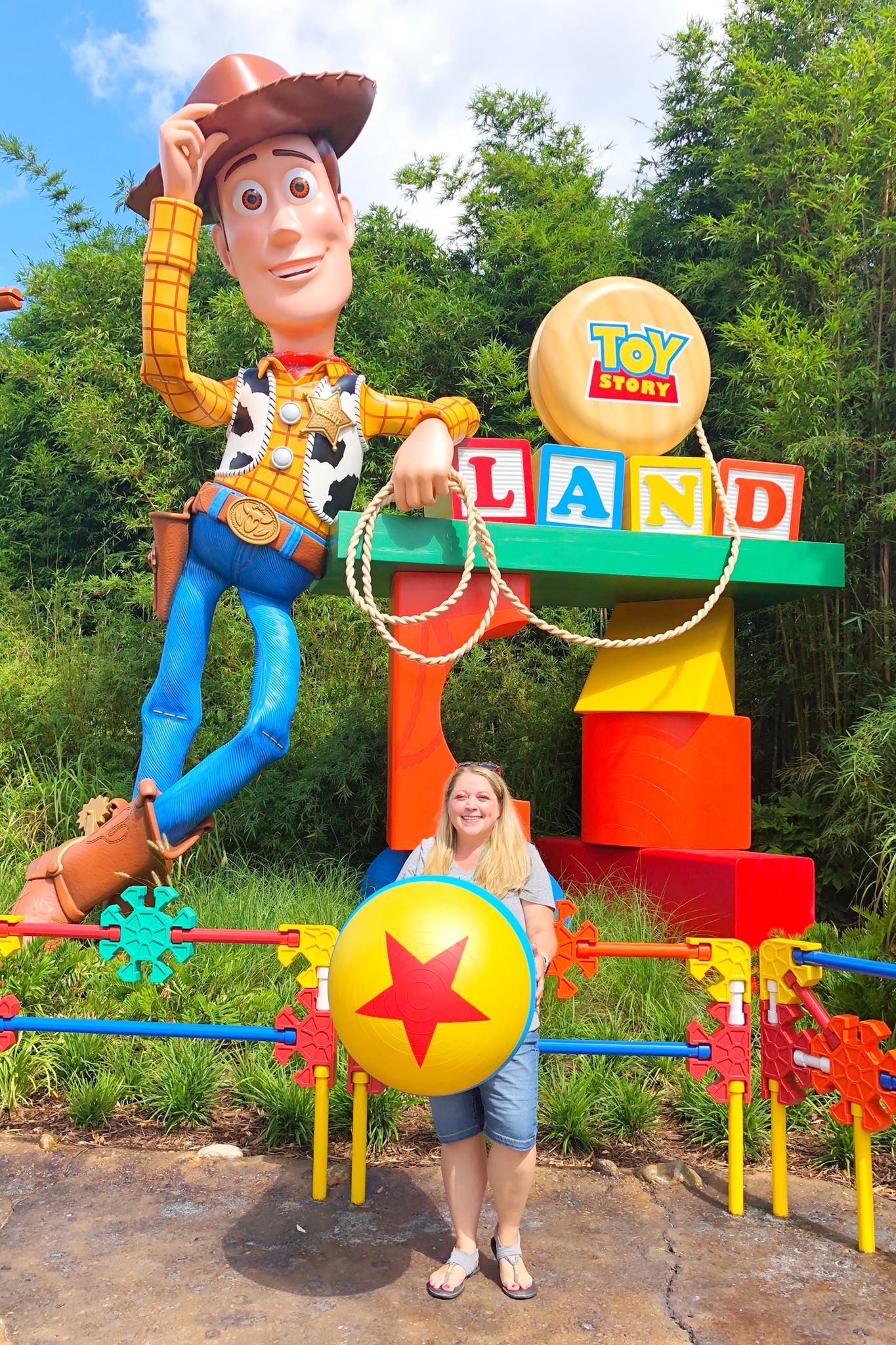 Tossing the Luxo Ball before the Toy Story Land opening date