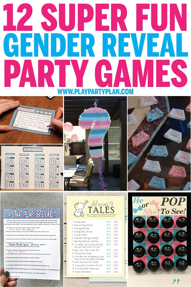 The best gender reveal party games and activities! Everything from baby related minute to win it games to free simple printables you can play with entire families! Tons of hilarious and unique games everyone will love! And even fun ideas for prizes!