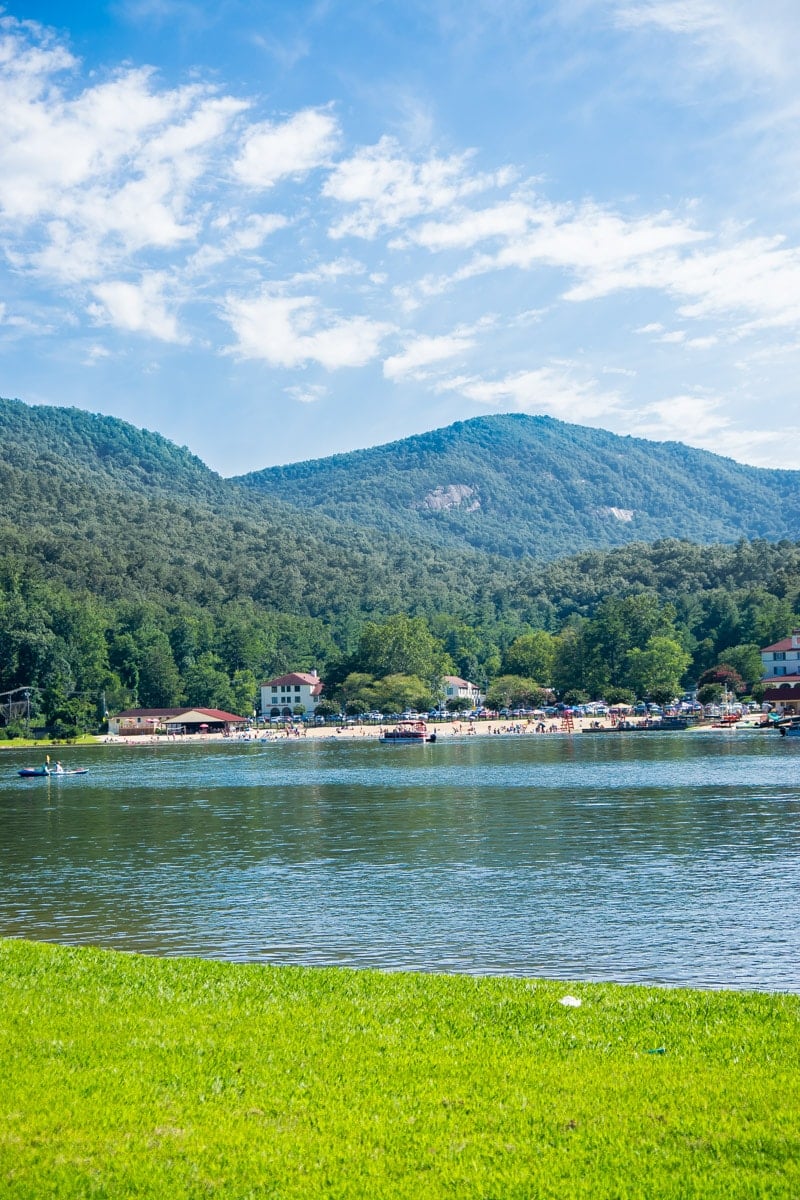 The view across Lake Lure