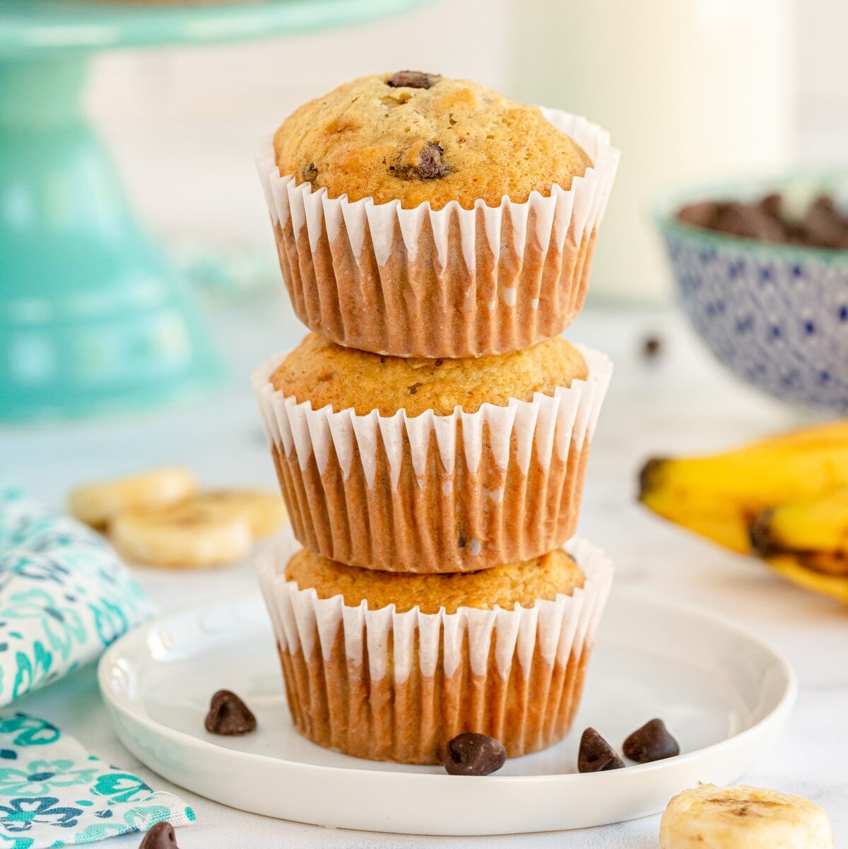 Easy Banana Chocolate Chip Muffins
