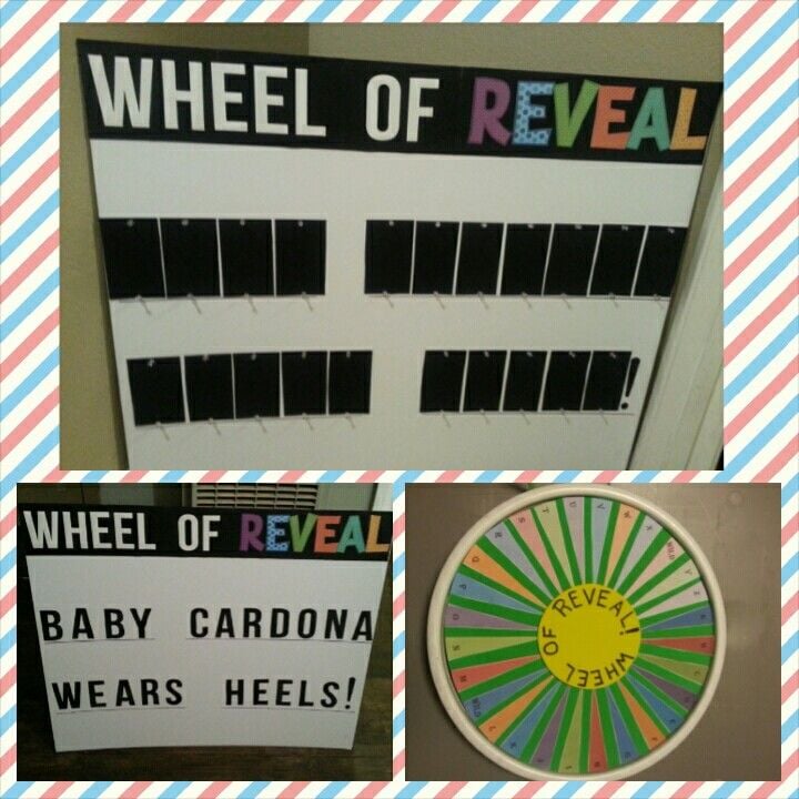 Gender reveal wheels can make fun gender reveal party games