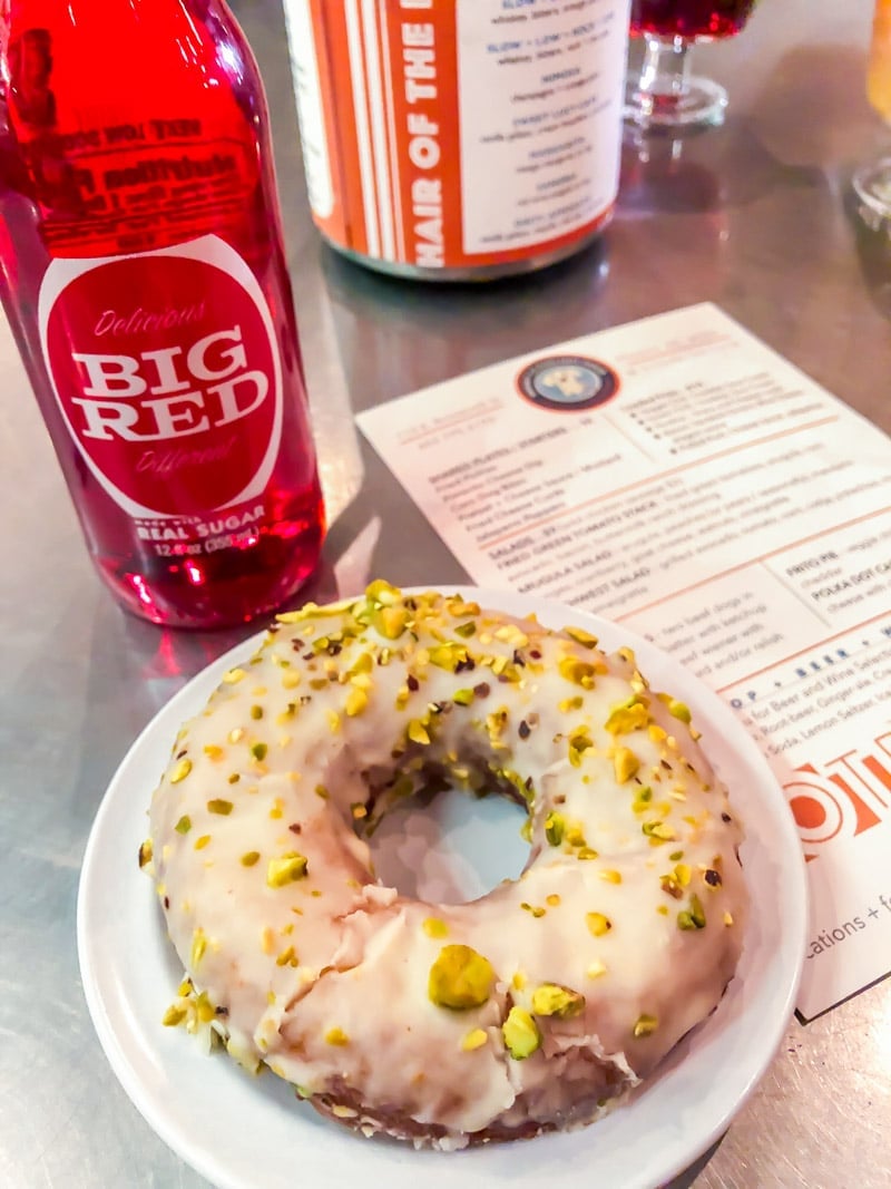 A donut and drink at First Fridays Phoenix