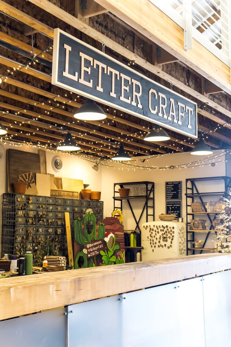 A handpress lettering shop in Barnone Phoenix AZ