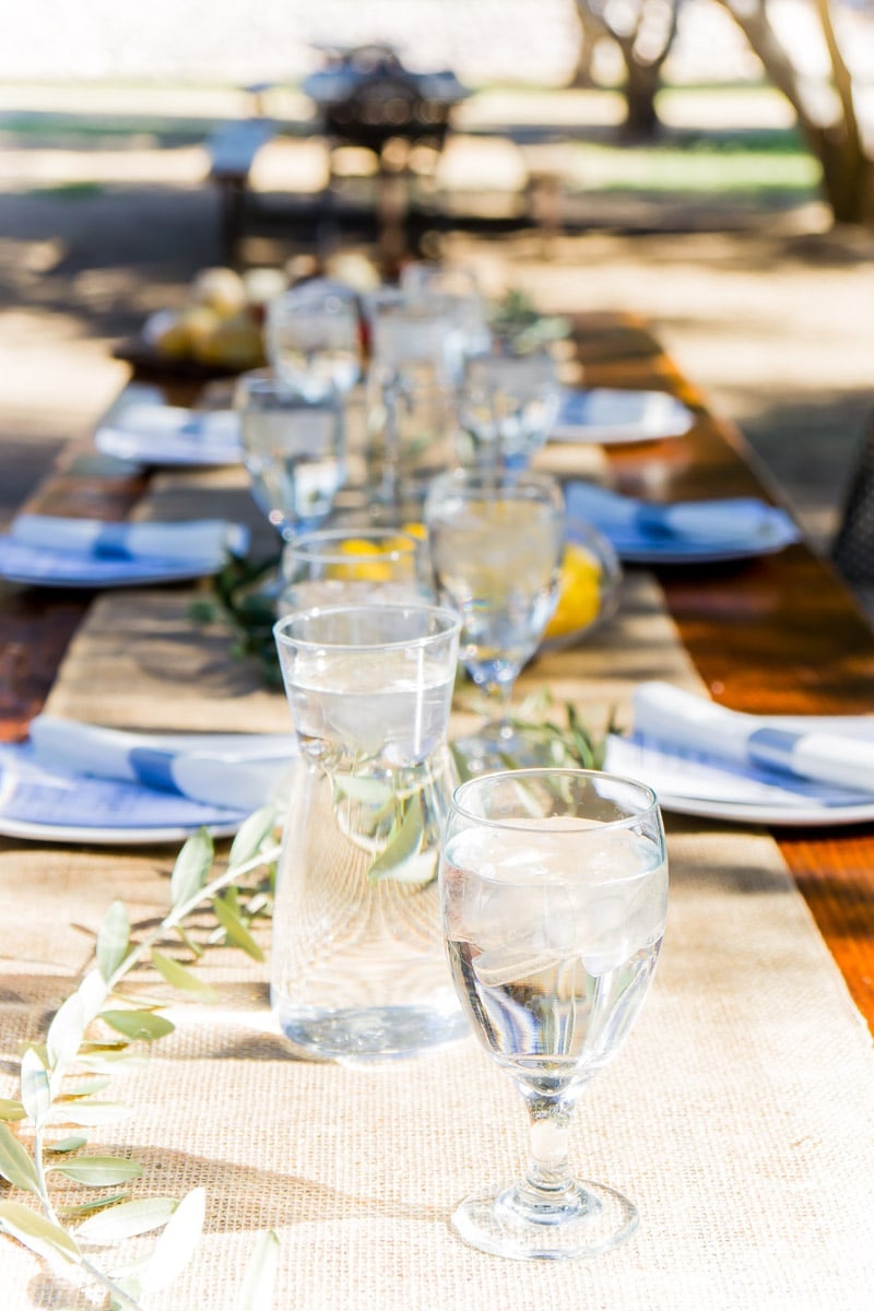 A beautiful tablescape at the Queen Creek Olive Mill