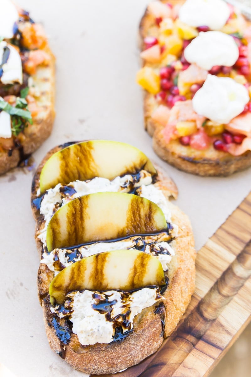 Fruit crostini served at the Queen Creek olive mill in Phoenix