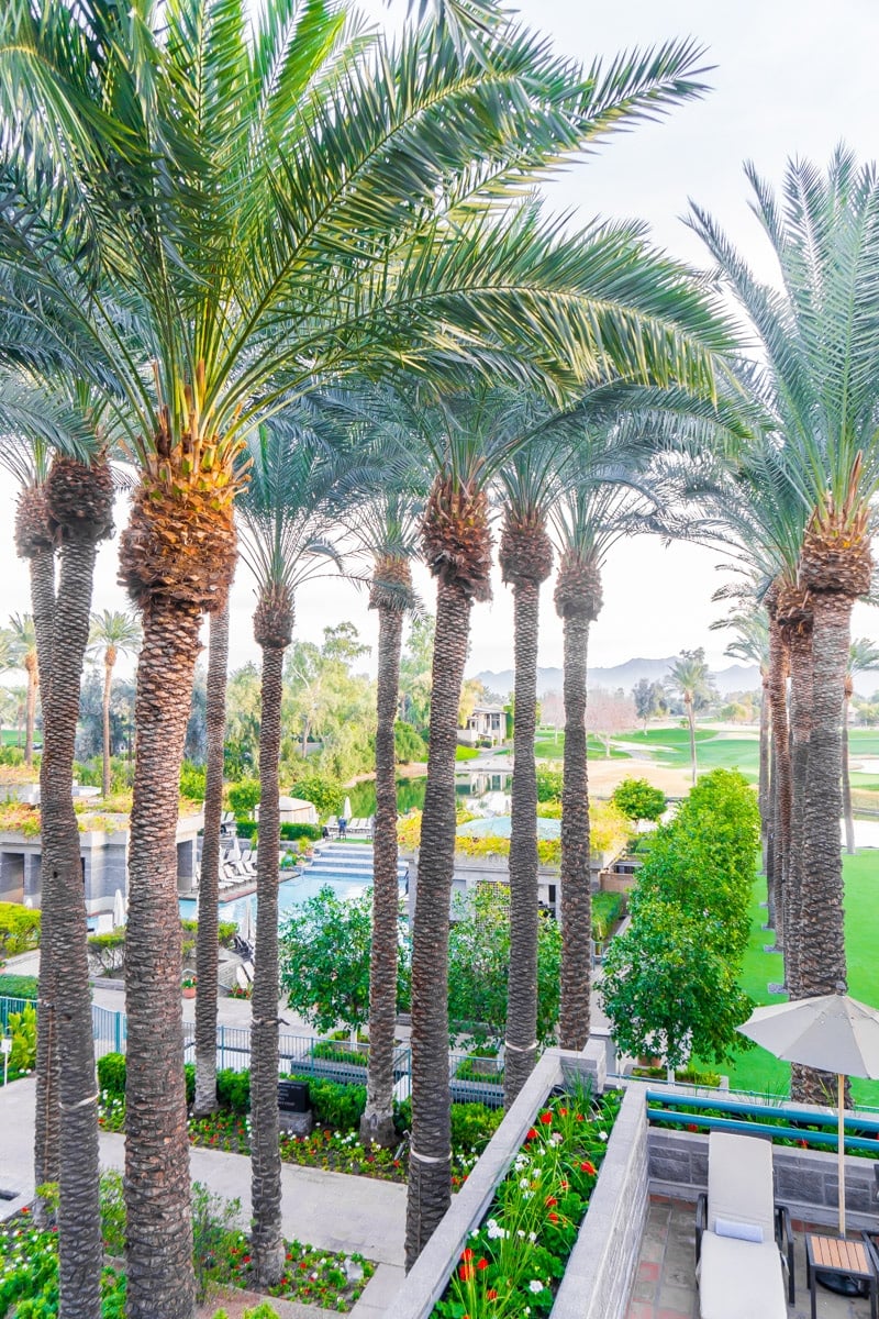 The view from the room of one of the top family friendly resorts in Phoenix