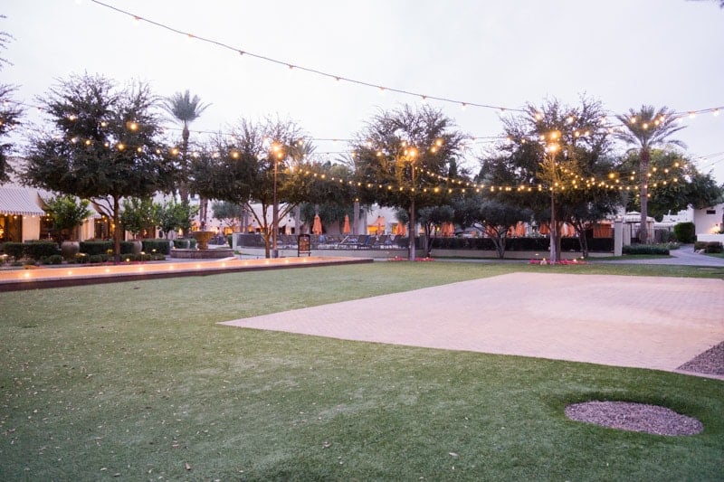 Bocce ball courts at one of the best family resorts in Phoenix