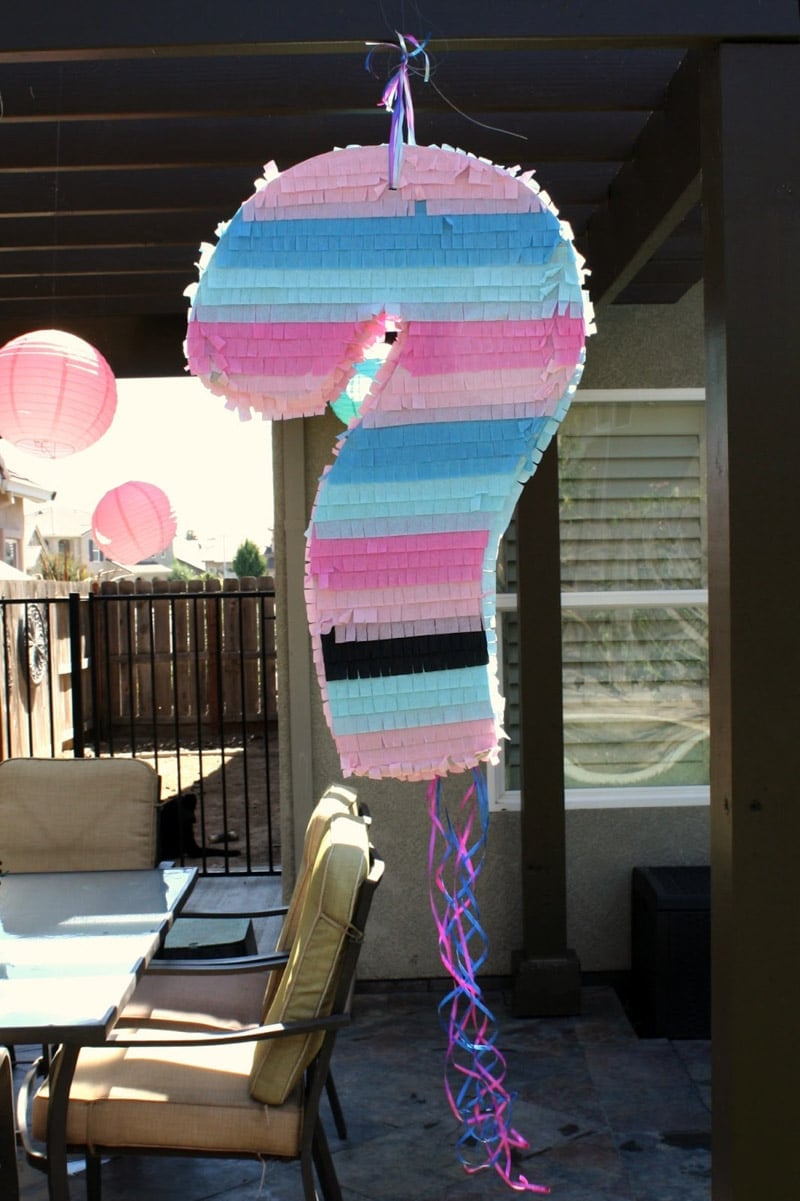 A gender reveal piñata makes one of the most fun gender reveal games
