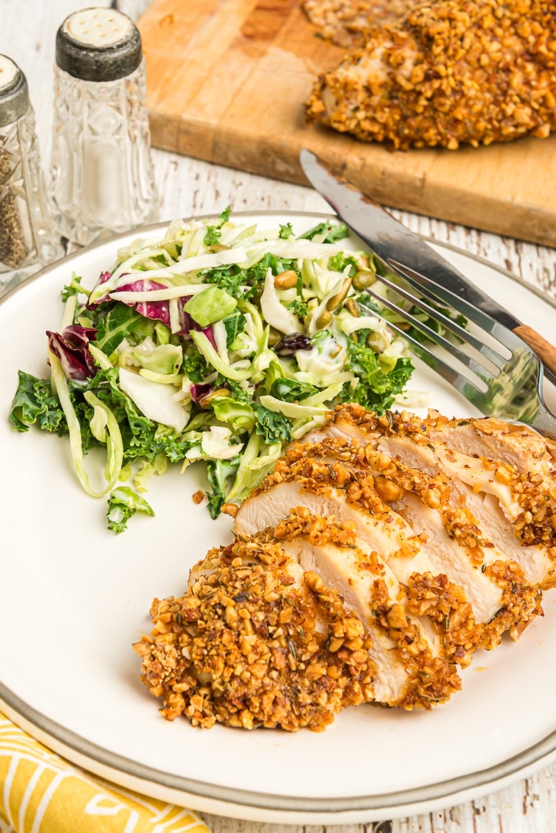 Almond chicken on a plate