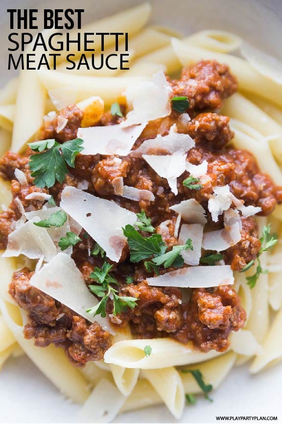 Easy homemade spaghetti sauce that’s sweet, meaty, and absolutely delicious! It’s simple to make from scratch and one of the best healthy Italian sauces I’ve ever tried!