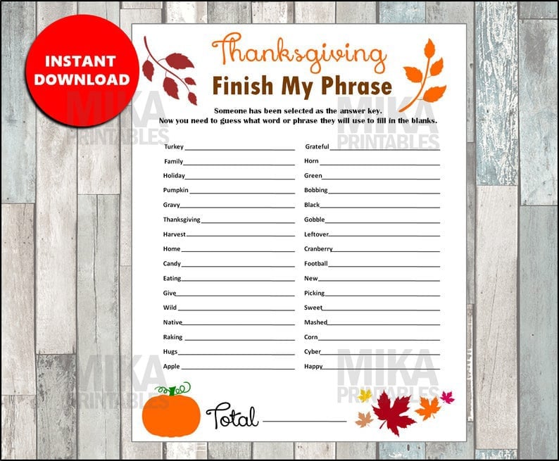 Christmas Finish My Phrase Free Printable - Instant Download - Growing Play