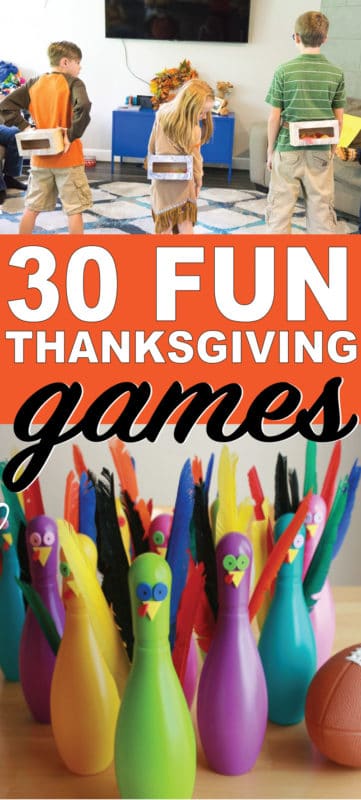 The best Thanksgiving games for family! Tons of fun ideas for kids, for adults, and even for preschool! Play outdoor, at the table over Thanksgiving dinner, or use as activities to do for work all month long. Everything from printable games to minute to win it games and of course funny games that will keep you laughing all day long!