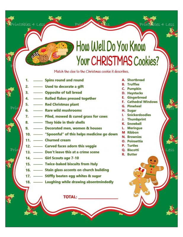 Free Printable Christmas Party Games For Large Groups - Printable Templates