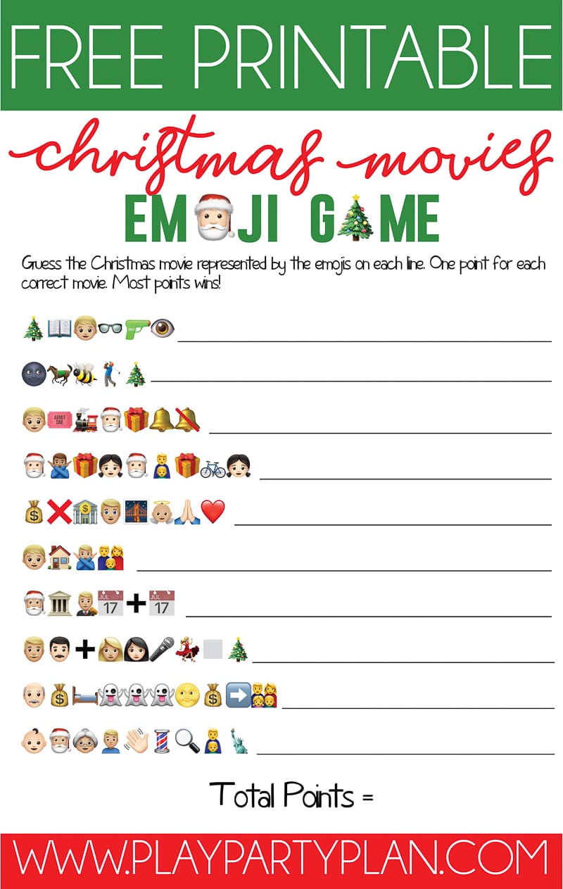 Christmas Emoji Game Printable