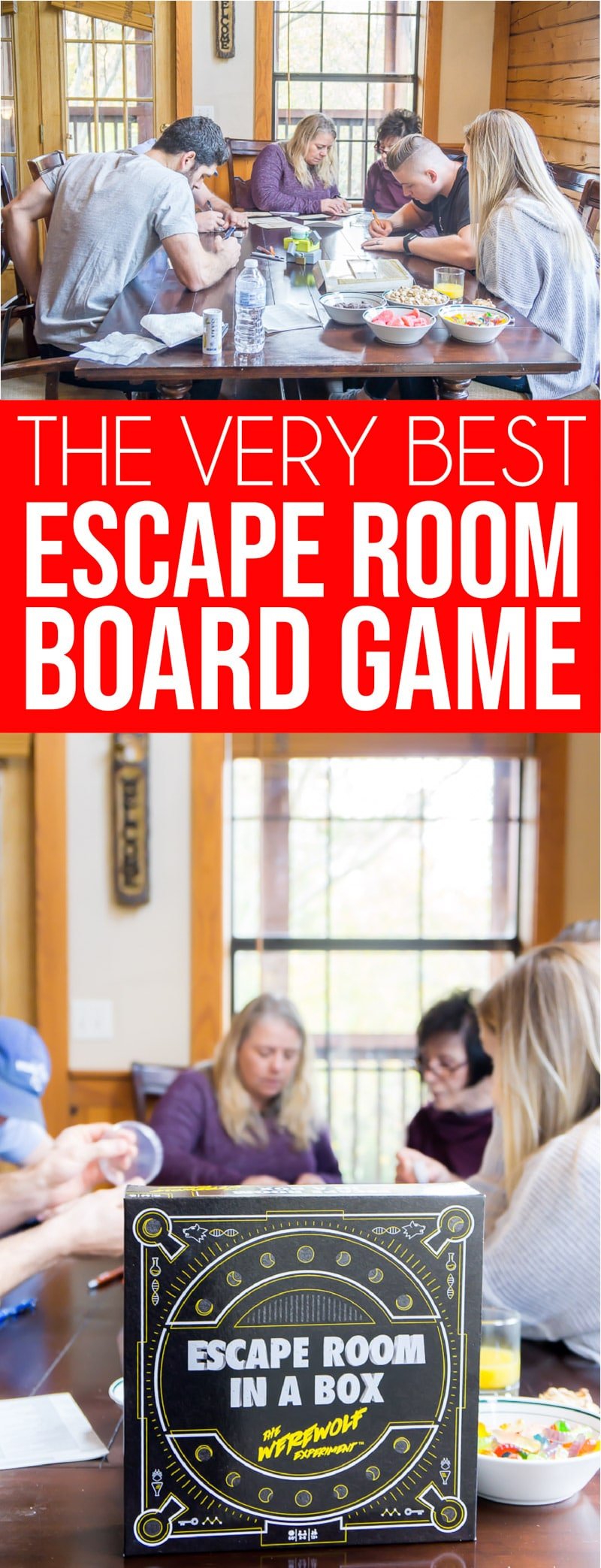 If you're looking for the best escape room board game, look no further than Escape Room in a Box! It's the perfect entertainment for an adult game night and a great way to experience the thrill of an escape room without ever leaving home! 