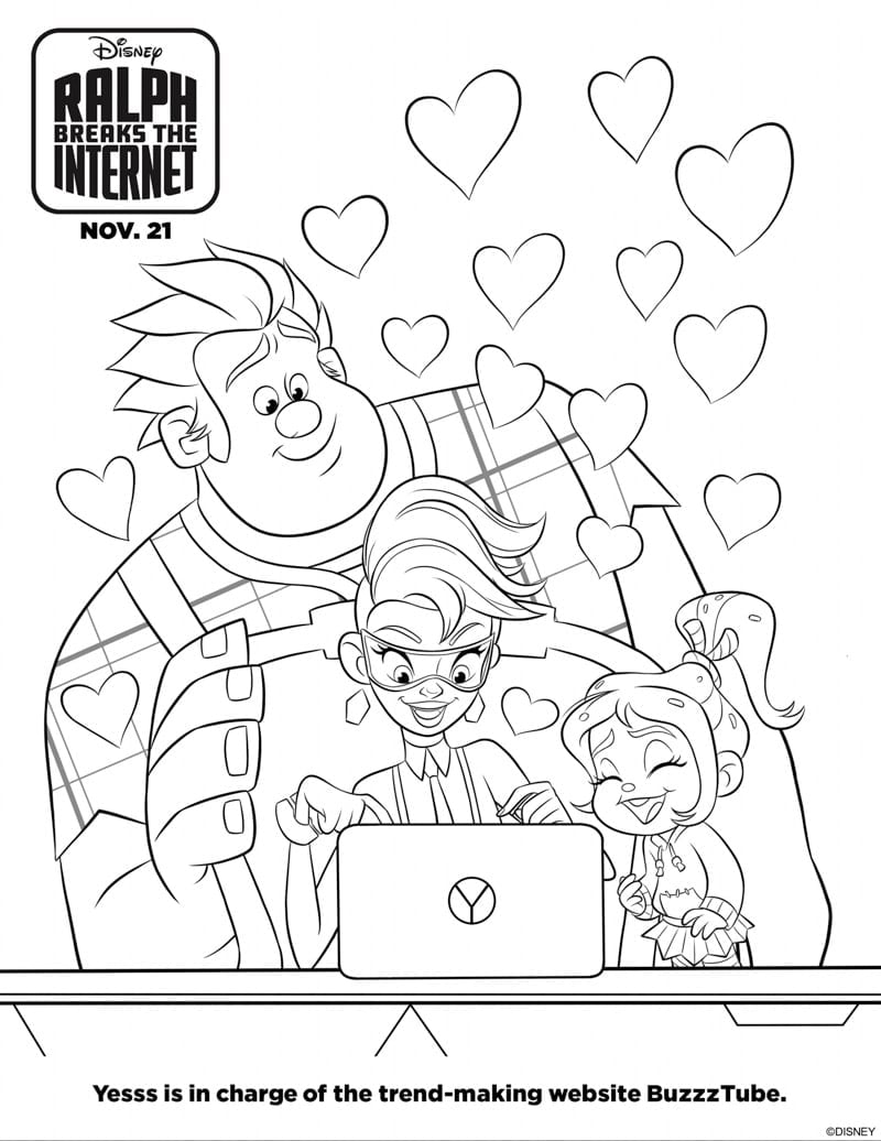 Printable Wreck it Ralph Coloring pages and activities