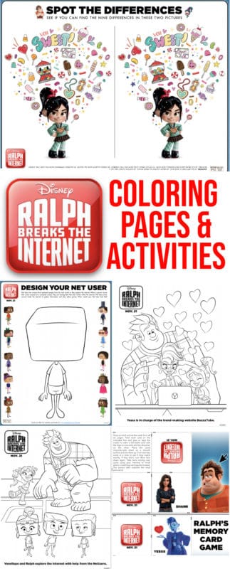 Free printable Ralph Breaks the Internet coloring pages and activity sheets! Perfect for anyone looking for Wreck it Ralph coloring pages!