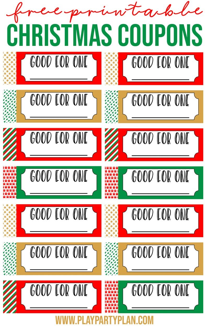 Free printable Christmas coupons make perfect gifts for grandparents