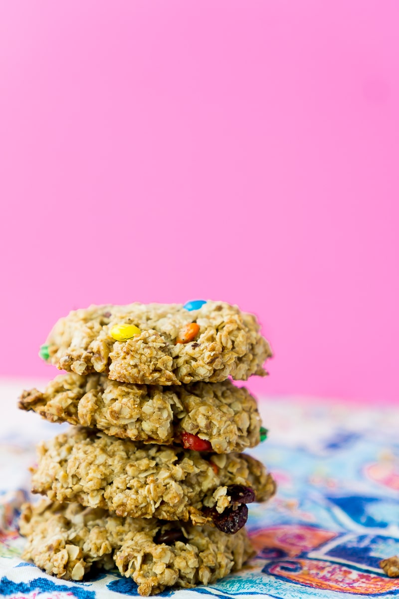 Easy trail mix breakfast cookies packed with protein