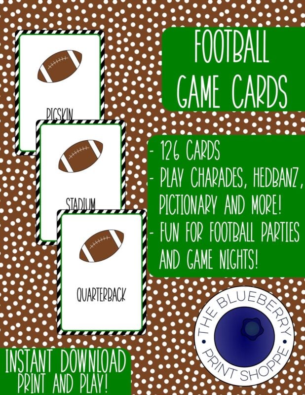 Printable Football Party Games to Play During The Big Game
