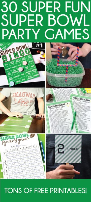 The best Super Bowl party games ever! Games for kids, games for adults, betting games, bingo, and more!