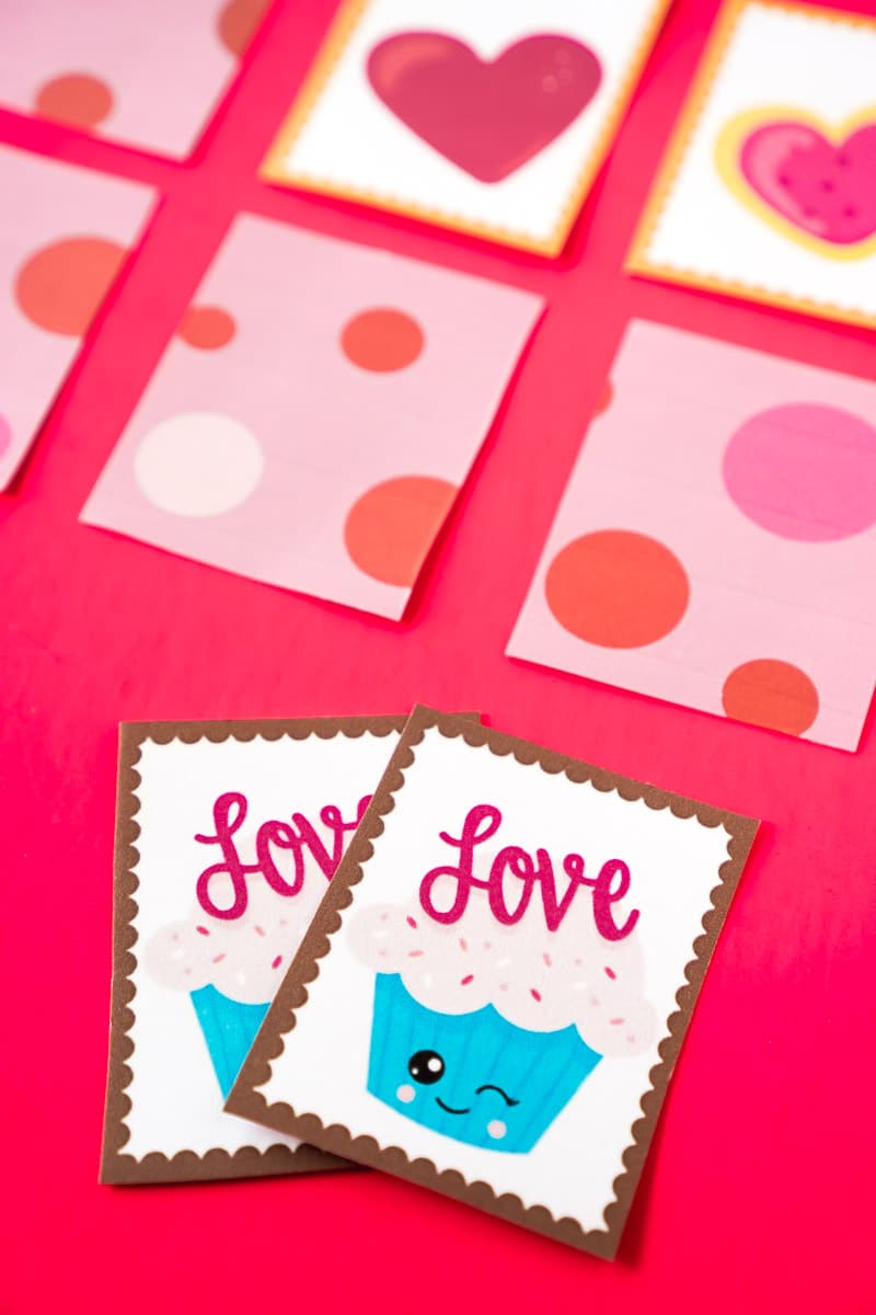 Printable Valentine memory games for kids