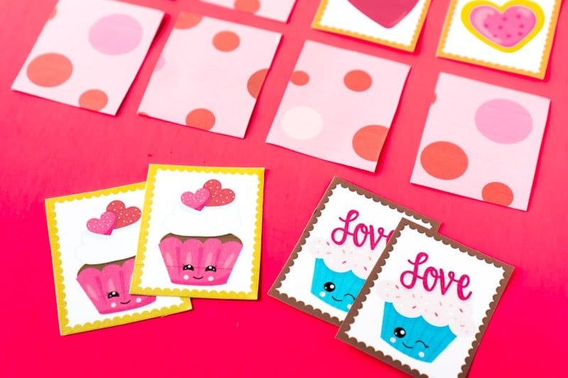 Cute Valentine's Day memory games for kids