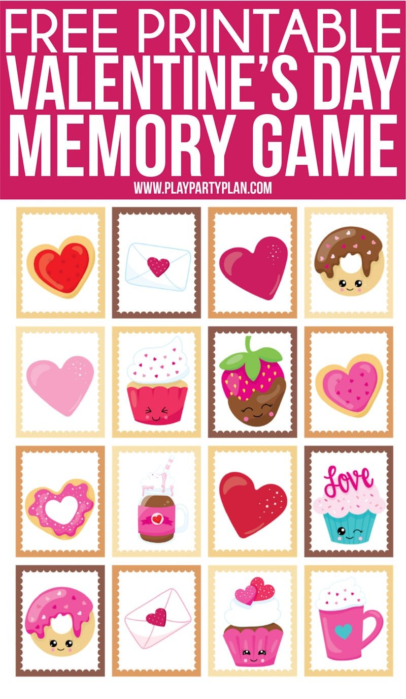 Free Printable Valentine s Day Memory Games for Kids - 72