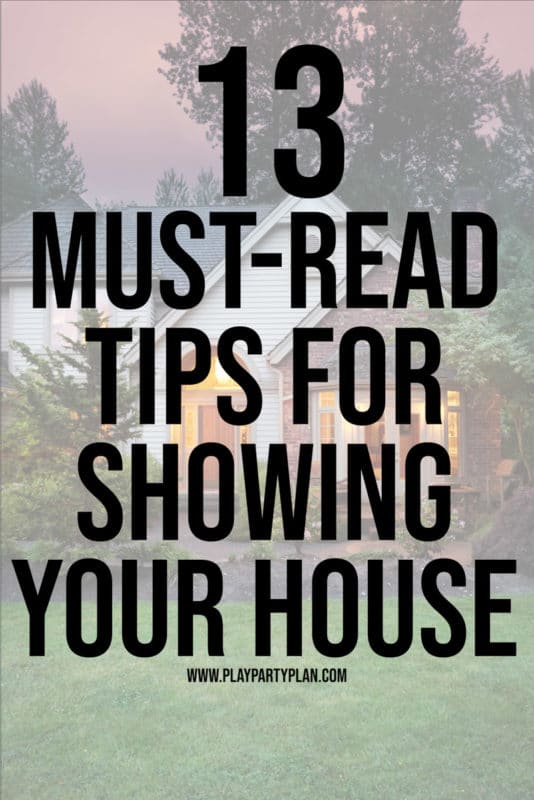 Getting ready to sell your house? Use these great tips for storage, home staging, living in the house for sale with kids, and even a printable showing checklist that’ll help you get the house ready in a moment’s notice! Tons of awesome ideas to make showing your house a bit easier!