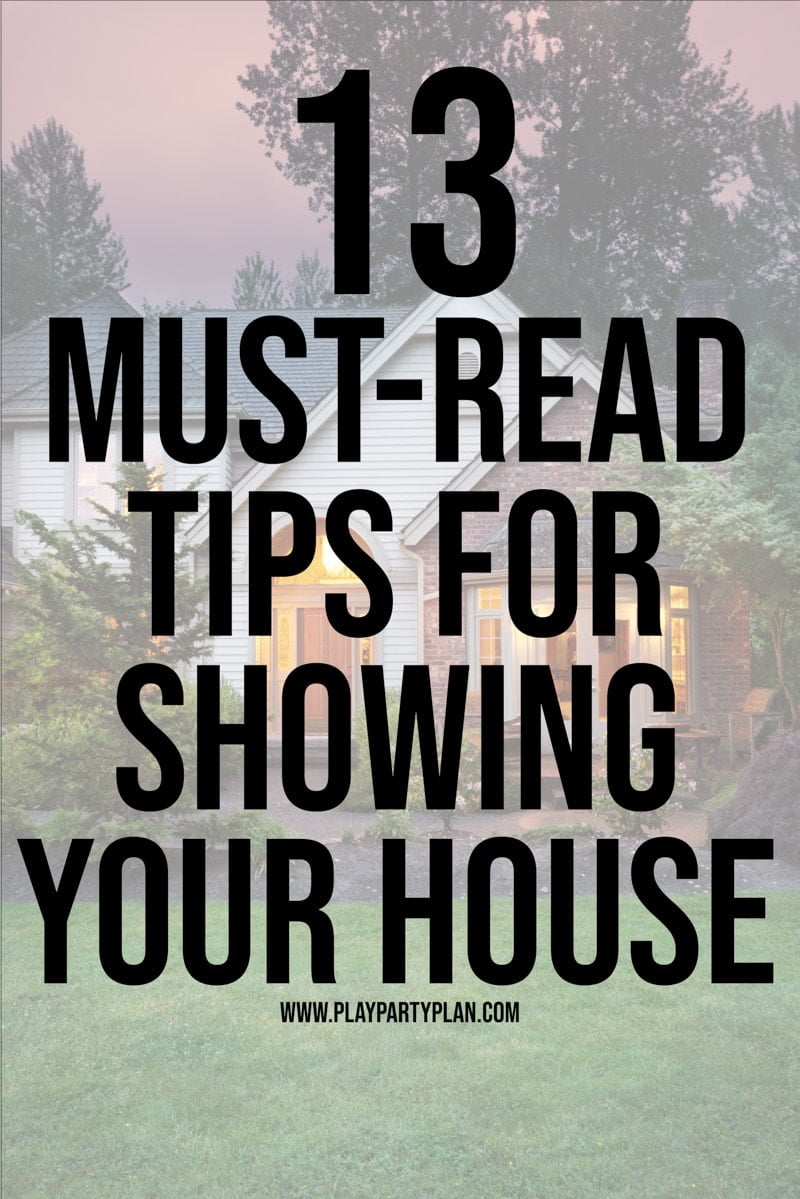 Getting ready to sell your house? Use these great tips for storage, home staging, living in the house for sale with kids, and even a printable showing checklist that’ll help you get the house ready in a moment’s notice! Tons of awesome ideas to make showing your house a bit easier! 