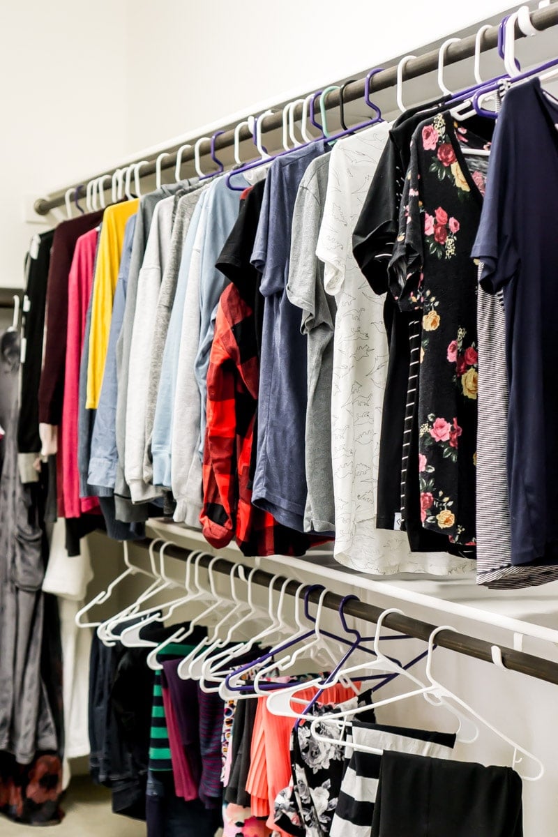 Clothes hanging up and great tips for showing your house