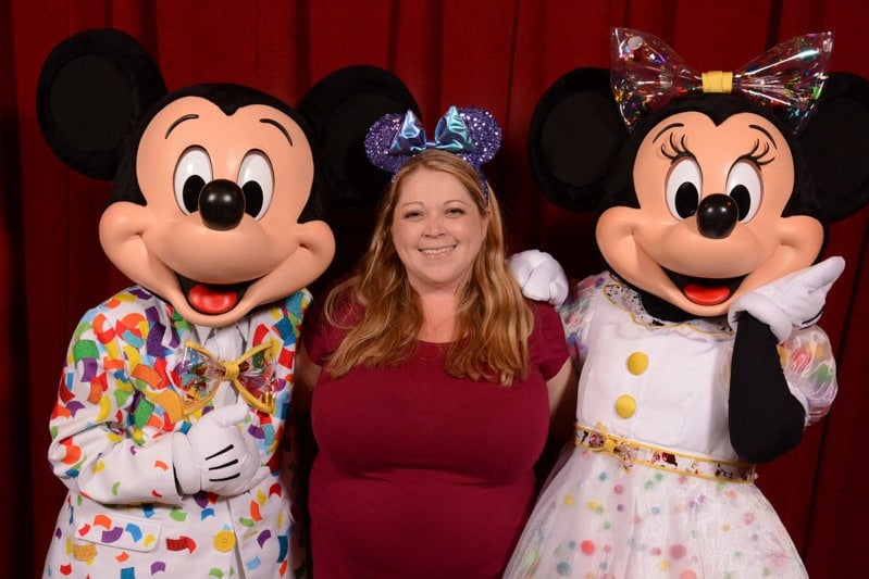 Mickey and Minnie celebration photo at Disney After Hours