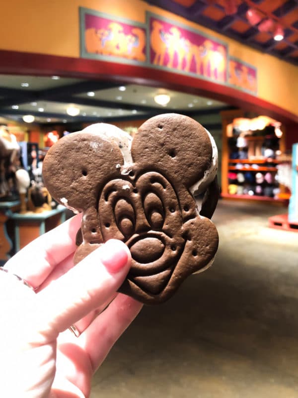 Mickey ice cream sandwich during Disney After Hours