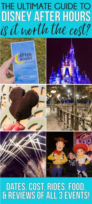 Everything you need to know about Disney After Hours 2019! Which rides are available, how much it costs, dates, characters you can meet, and more! And a full review and breakdown of each event at Hollywood Studios, Magic Kingdom, and Animal Kingdom!