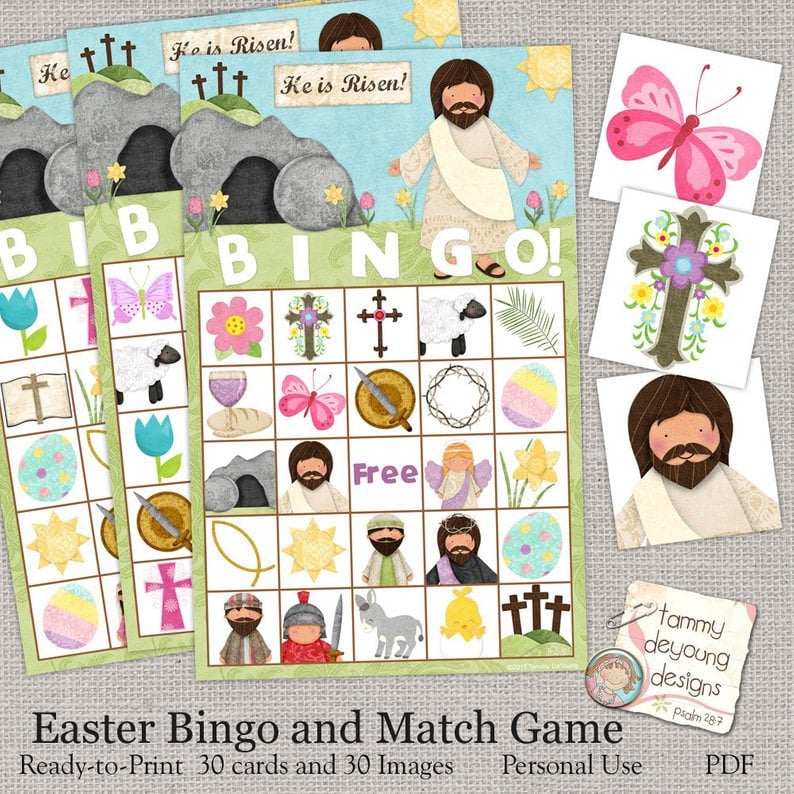 Easter bingo cards and other Easter activities