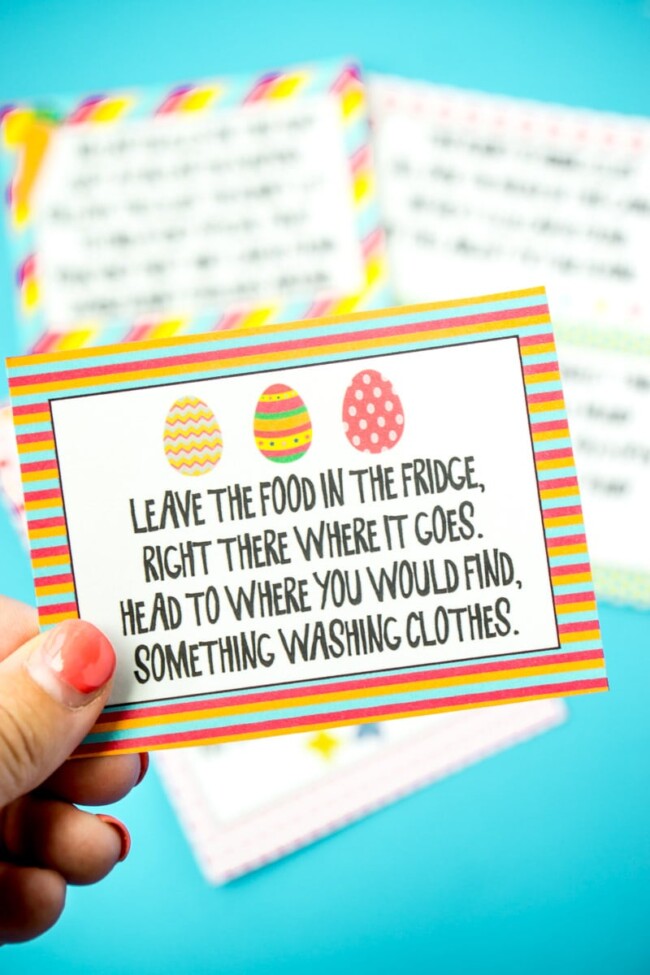 FREE Printable Easter Scavenger Hunt Clues - Play Party Plan