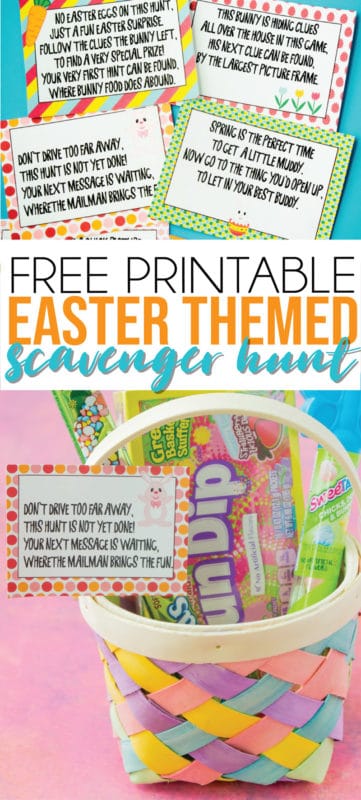 This Easter scavenger hunt is perfect for kids! With free printable clues for both indoor and outdoor, the printables are perfect for any home! And tons of ideas for prizes to leave with your riddles!