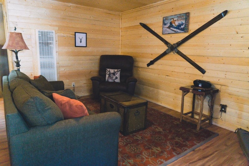 Interior of Elk Run Ruidoso cabins