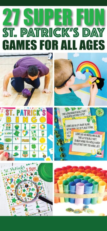 The best St. Patrick's Day games for kids, adults, and all ages! All kinds of St. Patrick's Day activities for a party, classroom party, or at home!