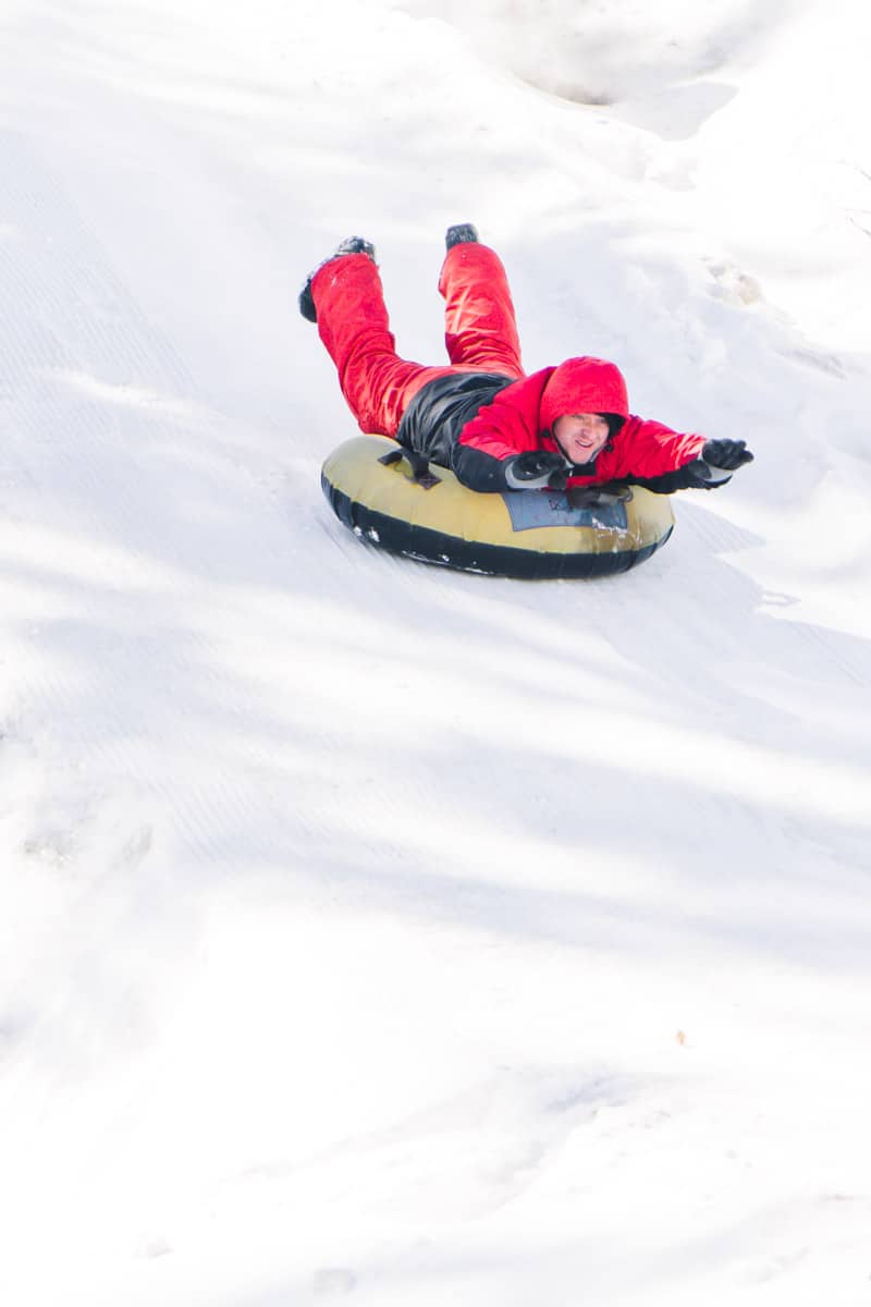 Head first Ruidoso tubing in Ruidoso New Mexico