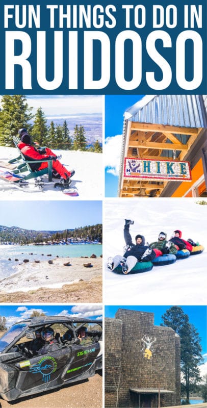 The ultimate guides to things to do in Ruidoso New Mexico during the winter! Everything from the best restaurants to cabins to stay in and fun activities and day trips for families! Find out why Ruidoso should be on your travel bucket list!