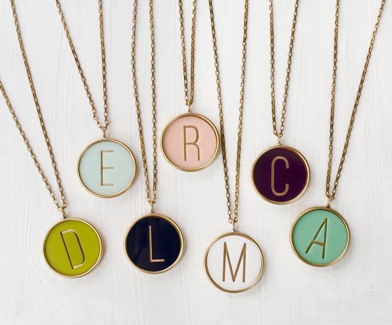 Personalized necklace bridesmaid gifts