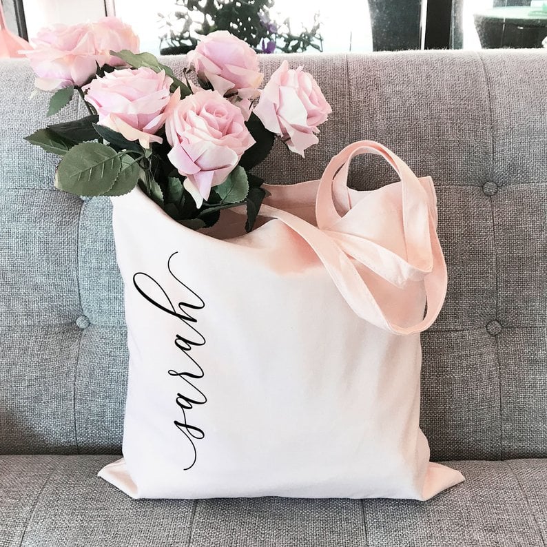 Personalized bridesmaid gift ideas like a tote