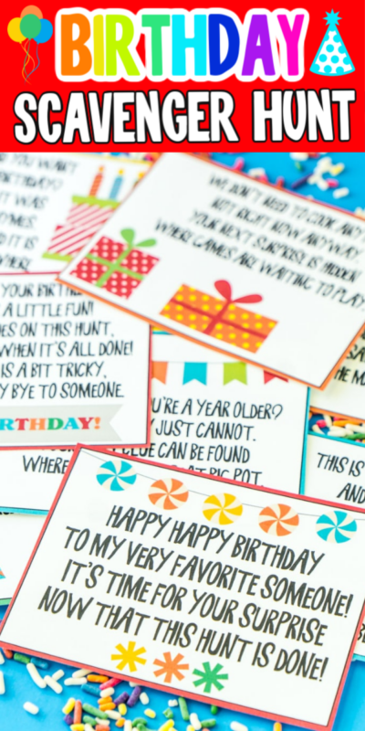 A Super Fun Birthday Scavenger Hunt {Free Printable!} - Play Party Plan