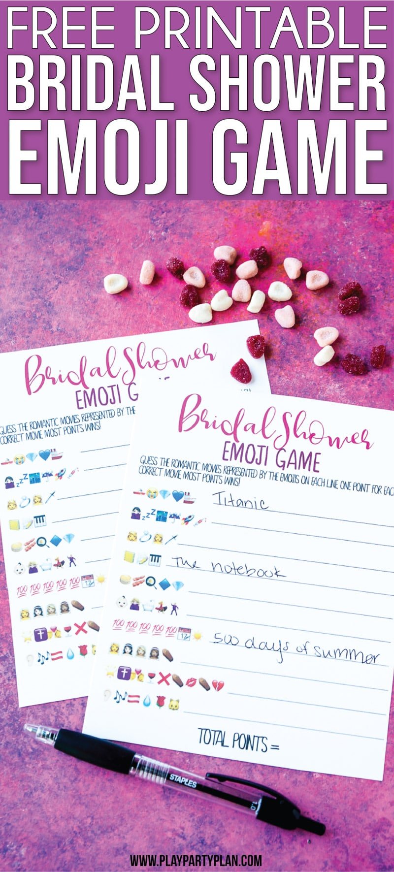 Free Printable Bridal Shower Name the Emoji Game - 14