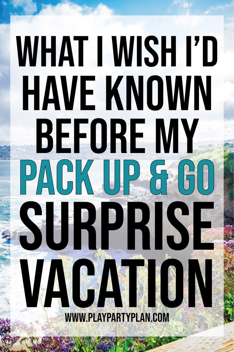 Looking for fun surprise vacation ideas for husband, boyfriend, or even a trip with your kids? Find out how the Pack Up and Go travel agency can plan an entire surprise vacation for you! They’ll set you up with great destinations, ideas to do there, and book things for you! All you have to do is open the envelope to reveal where you’re going! Check out these posts for an unbiased review of the experience!