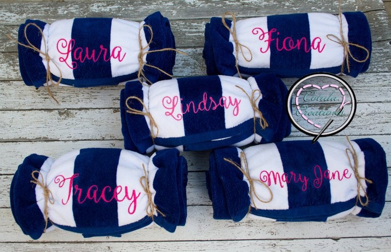 Towels make the best bridesmaid gifts