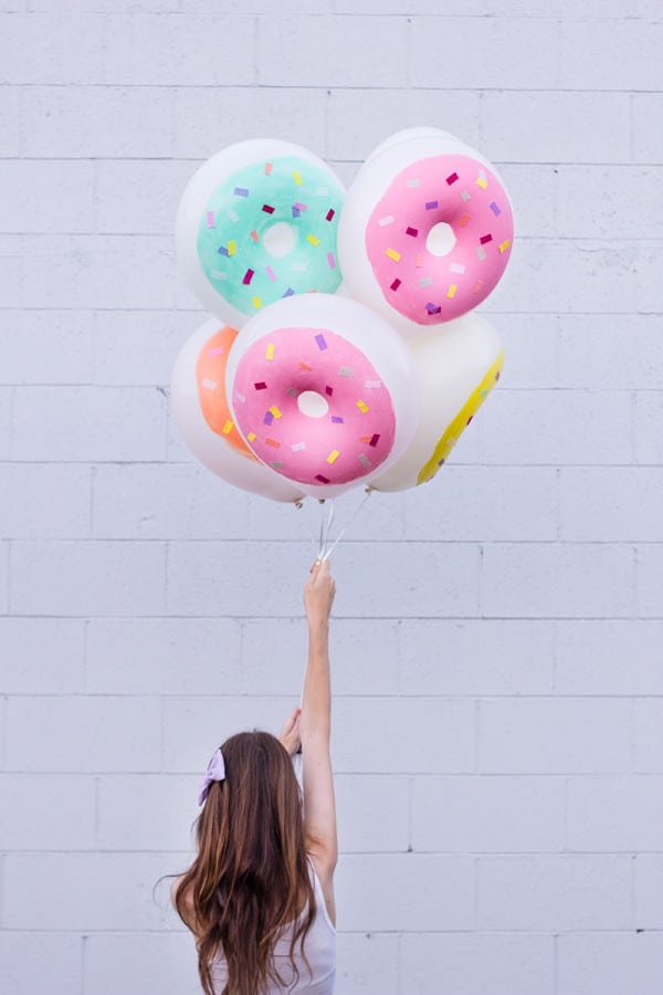 DIY donut party balloons