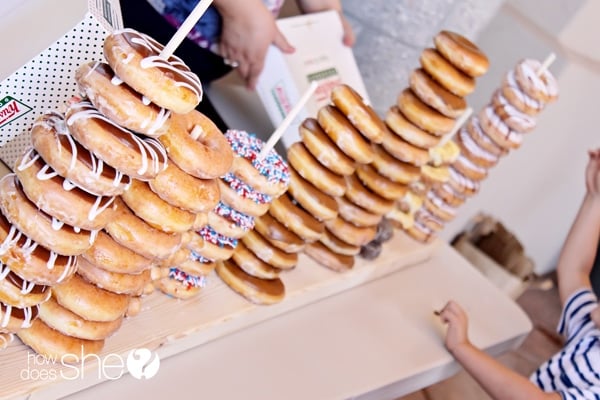 DIY donut party food display